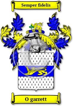 O garrett Family Crest Download (jpg) Legacy Series - 150 DPI